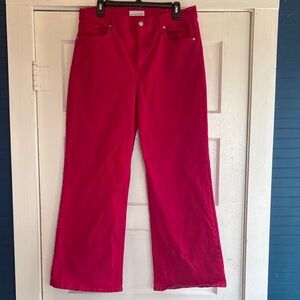Loft Wide Leg Jeans in Fusia